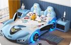 Full Size Multifunctional Sports Car-Shaped Kids Bed