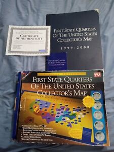 First State Quarters Of The United State Collector's Map 1999-2008 Idea Planet