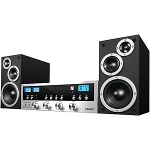 New ListingInnovative Technology ITCDS5000 Classic CD Stereo System with Bluetooth - Silver