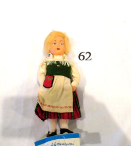 vintage foreign doll, Finland girl doll, #62