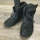 ROXY Rubber Sole Lace Up Square Heel Black Snow Ankle Boots Women's Size 9