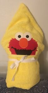 Hooded Bath Towel -sizes NB-3 & 4+ Elmo peeker applique w/name on edge-bath,pool
