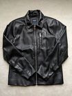 Abercrombie & Fitch Faux Leather Jacket - Men Slim Fit Size Large