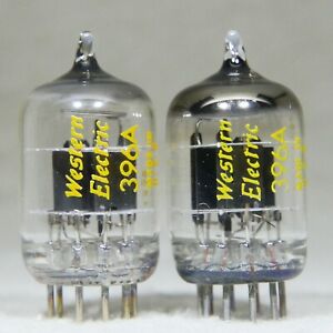 Matched Pair Western Electric 396A/2C51/5670 Black Plate O-Getter USA