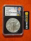 2024 $1 SILVER EAGLE NGC MS70 FIRST RELEASES DONALD TRUMP FACSIMILE LABEL