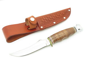 Vtg 80s Ka-bar Olean NY 1233 Fukuta Seki Japan Fixed Blade Skinner Hunting Knife