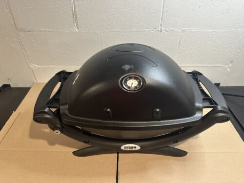 Weber Q1200 Portable Tabletop Propane Gas BBQ Grill Outdoor Camping Black