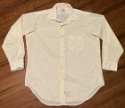 Vintage 60s Men's ARROW Dectolene Regency Yellow Striped Shirt 16-32 Large