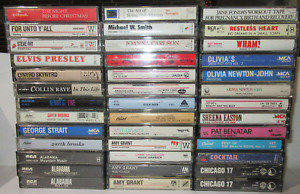 80's Mixed Music Cassettes lot Of 54 Country Romance Soundtracks +