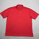 Black Clover Men’s Red Performance Short Sleeve Polo Shirt Size XL Stretch Golf