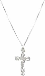 Montana Silversmiths Women's Filigree Silver Cross Necklace - Nc2267d