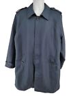 Kenneth Roberts Platinum Trench Coach Navy Blue Removable Liner Mens Size L