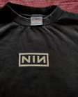 Nine Inch Nails 90's Vintage T-Shirt L Black with White Box Logo front