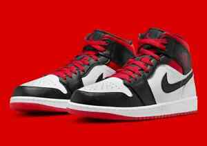 Nike Air Jordan 1 Mid Black Toe White Red DQ8426-106 Men’s or GS Shoes NEW