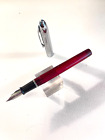 1 Red Clear DEMONSTRATOR Sheaffer Cartridge Fountain Pen  Fine nib Near Mint!