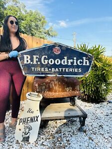 Large Porcelain B F Goodrich Advertising Sign 40X20 In