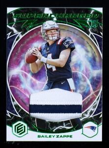 2022 PANINI ELEMENTS SUPERCHARGED NEON GREEN BAILEY ZAPPE ROOKIE PATCH CARD 7/10