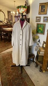 Frontier Classics Men’s Coat S off white cotton and linen steampunk  western
