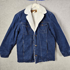 Vintage Wrangler 14oz Denim Western Sherpa Jacket Jean Medium