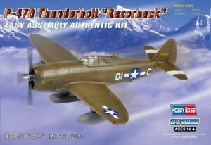 Hobbyboss 1:72 scale model kit - P-47D Thunderbolt Razorback 	 HBB80283