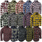 Plaid Flannel Shirt Snap Up Western Style Mens Flap Chest Pockets New Colors c