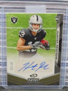 New Listing2019 Panini Playoff Hunter Renfrow 4th Down Rookie Auto RC #01/10 Raiders