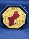 Vtg New England MG’T Register BELT BUCKLE Badge Car Logo Acrylic Metal by Tamara