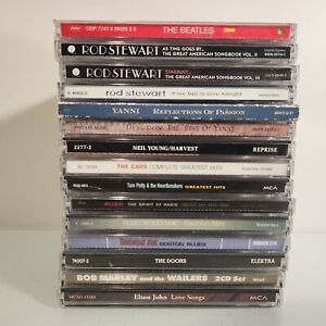 Lot of 15 80's Alternative Rock CD Lot: Rod Stewart Yanni Fleetwood Mac & More