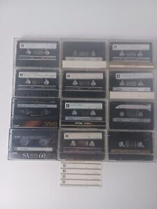 TDK SA60 Lot of 12 High Bias Cassette Tapes Type II * 1 Missing Tabs*