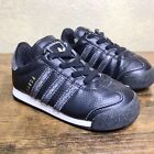 Adidas Toddler Samoa Iridescent Black Leather Sneakers Shoes SIZE 8 Girls