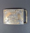 VINTAGE HENRY FORD AUTOMOBILES MODEL T  DETROIT BRASS BELT BUCKLE RECORD YEAR