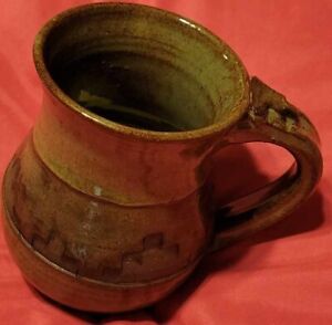 Handmade Earthenware Multicolors 12 oz Mug / Coffee Cup  Pottery Mug Signed