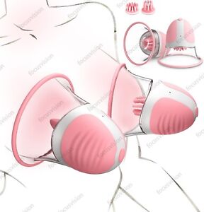 Nipple Toy Clamps Strong Sucking stimulator Massager Rotation Vibrator Sex Toys