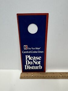 New ListingVintage 1983 Carnival Cruise Door Hanger Do Not Disturb Privacy 