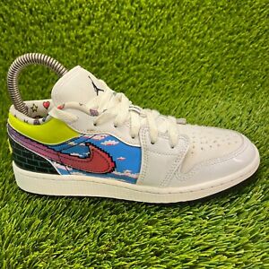Nike Air Jordan 1 Low Womens Size 6 White Athletic Shoes Sneakers DM8969-114