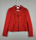 AKRIS Punto Blazer Jacket Women's 6 100% Wool Red