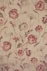 Antique French Curtain drape  Deco Floral Faded English Cottage style textile