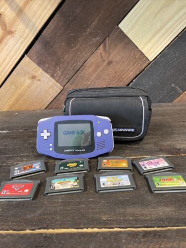 New ListingNintendo Game Boy Advance Lot-Console Purple & 8 Games Bundle