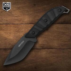 TACTICAL Black Full Tang Survival Fixed Blade Hunting Knife w/ Sheath 8.5