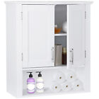 Wall Cabinets Storage Cabinets w/ Doors and Shelf  Over The Toilet Wall Cabinet