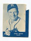 1960 Lake to Lake Milwaukee Braves Card Andy Pafko