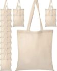 6 Pcs Natural Cotton Tote Bags 15 X 16 Inch Blank Canvas Tote Bag Bulk Reusable