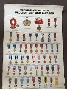 SOUTH VIET NAM MEDAL POSTER PRINTED BY US GOVERNENT