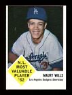 1963 Fleer #43 Maury Wills Los Angeles Dodgers Baseball Rookie Card RC, EX MK