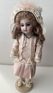 Antique Bru Jne Bisque Head Compo Body Artist Signed Repro 11” Doll Beautiful