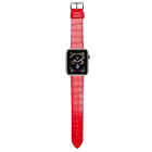 Crocodile Series Leather Band for Apple Watch 49mm / 45mm / 44mm / 42mm - Red