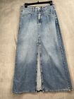 Free People Come As You Are Denim Maxi Skirt Size 10 with Slit