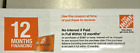 Home Depot 12 Months Financing, In Store or Online w/HD CREDIT CARD Exp 05/22/24
