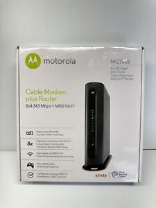 Comcast Xfinity Motorola MG7315 8x4 DOCSIS 3.0 Cable Modem N450 Router w/Adapter
