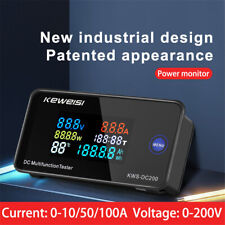 DC 0-200V Voltmeter Ammeter KWS Power Energy Meter LED Digital DC Wattmeter